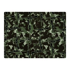 Hunting Motif Camouflage Pattern Print Bk Two Sides Premium Plush Fleece Blanket (mini) by dflcprintsclothing