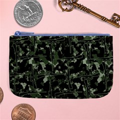 Hunting Motif Camouflage Pattern Print Bk Large Coin Purse by dflcprintsclothing