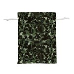 Hunting Motif Camouflage Pattern Print Bk Lightweight Drawstring Pouch (L) Front