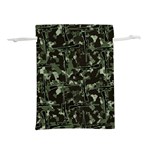 Hunting Motif Camouflage Pattern Print Bk Lightweight Drawstring Pouch (L) Back