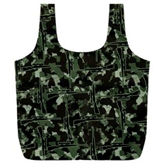 Hunting Motif Camouflage Pattern Print Bk Full Print Recycle Bag (xxl) by dflcprintsclothing