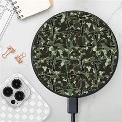 Hunting Motif Camouflage Pattern Print Bk Wireless Fast Charger(black) by dflcprintsclothing