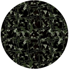 Hunting Motif Camouflage Pattern Print Bk Uv Print Round Tile Coaster