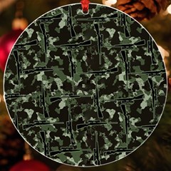 Hunting Motif Camouflage Pattern Print Bk Uv Print Acrylic Ornament Round by dflcprintsclothing