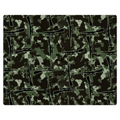 Hunting Motif Camouflage Pattern Print Bk Premium Plush Fleece Blanket (medium) by dflcprintsclothing