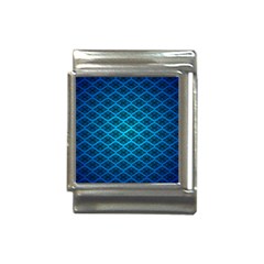 Pattern Texture Geometric Blue Italian Charm (13mm)