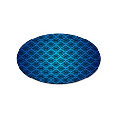 Pattern Texture Geometric Blue Sticker (oval) by anzea