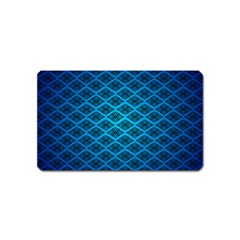 Pattern Texture Geometric Blue Magnet (name Card) by anzea