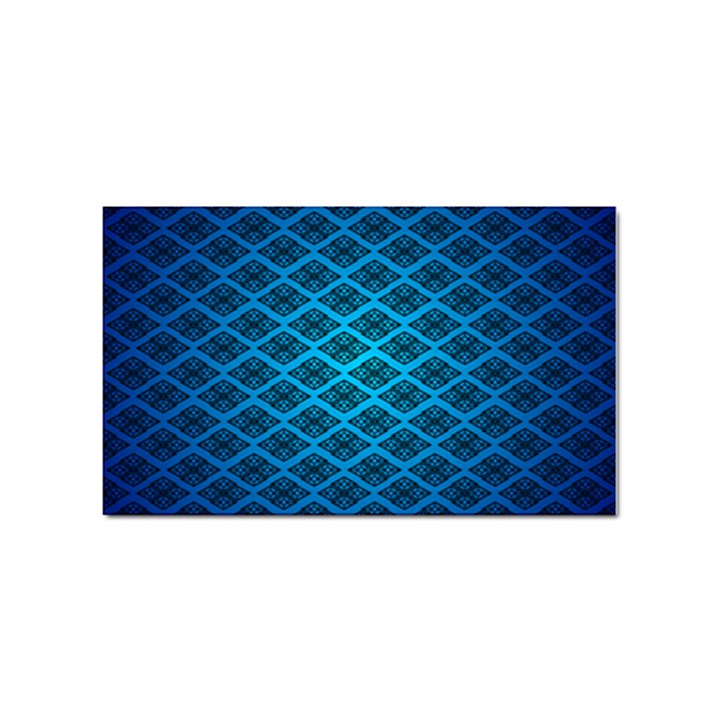 Pattern Texture Geometric Blue Sticker Rectangular (10 pack)