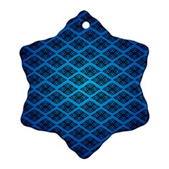 Pattern Texture Geometric Blue Ornament (snowflake)