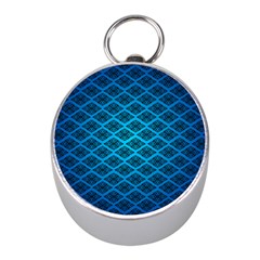 Pattern Texture Geometric Blue Mini Silver Compasses by anzea