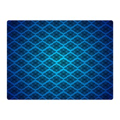 Pattern Texture Geometric Blue Two Sides Premium Plush Fleece Blanket (mini) by anzea