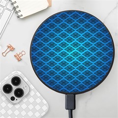 Pattern Texture Geometric Blue Wireless Fast Charger(black) by anzea