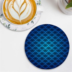 Pattern Texture Geometric Blue Uv Print Round Tile Coaster