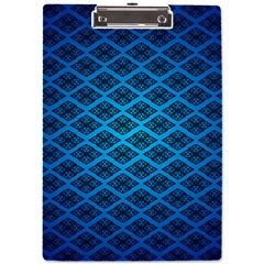 Pattern Texture Geometric Blue A4 Acrylic Clipboard by anzea