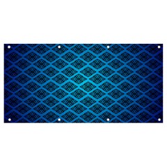 Pattern Texture Geometric Blue Banner And Sign 8  X 4 