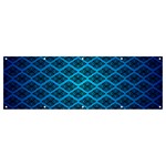 Pattern Texture Geometric Blue Banner and Sign 12  x 4  Front