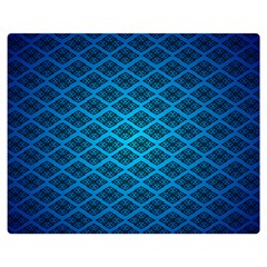 Pattern Texture Geometric Blue Premium Plush Fleece Blanket (medium)