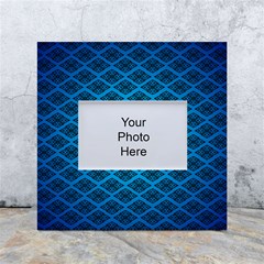 Pattern Texture Geometric Blue White Box Photo Frame 4  X 6 