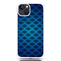 Pattern Texture Geometric Blue Iphone 13 Tpu Uv Print Case by anzea