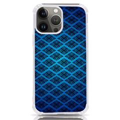 Pattern Texture Geometric Blue Iphone 13 Pro Max Tpu Uv Print Case by anzea