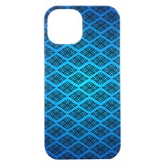 Pattern Texture Geometric Blue Iphone 15 Plus Black Uv Print Pc Hardshell Case