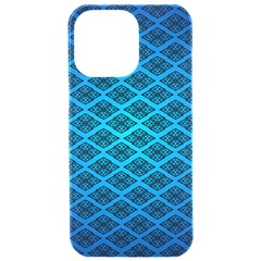 Pattern Texture Geometric Blue Iphone 15 Pro Max Black Uv Print Pc Hardshell Case