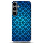 Pattern Texture Geometric Blue Samsung Galaxy S24 Ultra 6.9 Inch TPU UV Case Front