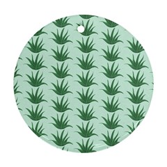 Aloe Plants Pattern Scrapbook Ornament (round)