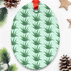 Aloe Plants Pattern Scrapbook Ornament (oval) by anzea