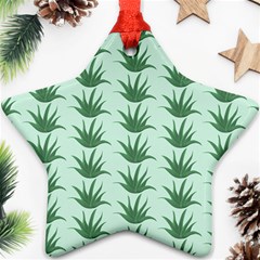 Aloe Plants Pattern Scrapbook Ornament (star)