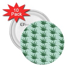 Aloe Plants Pattern Scrapbook 2 25  Buttons (10 Pack)  by anzea