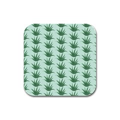 Aloe Plants Pattern Scrapbook Rubber Square Coaster (4 Pack) by anzea