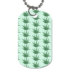 Aloe Plants Pattern Scrapbook Dog Tag (one Side) by anzea