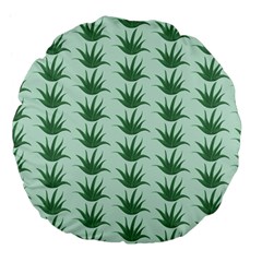 Aloe Plants Pattern Scrapbook Large 18  Premium Flano Round Cushions by anzea