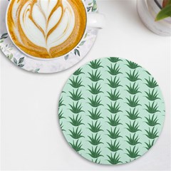 Aloe Plants Pattern Scrapbook Uv Print Round Tile Coaster