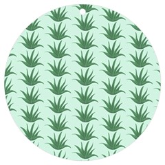 Aloe Plants Pattern Scrapbook Uv Print Acrylic Ornament Round