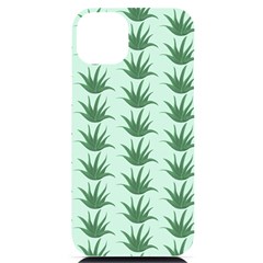 Aloe Plants Pattern Scrapbook Iphone 14 Plus Black Uv Print Case by anzea