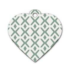 Texture Sign Deaign Dog Tag Heart (one Side)