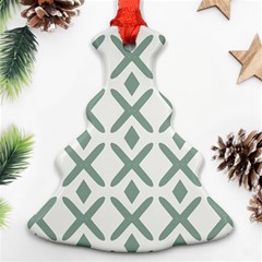 Texture Sign Deaign Christmas Tree Ornament (two Sides)