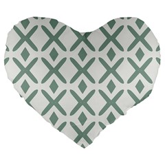 Texture Sign Deaign Large 19  Premium Flano Heart Shape Cushions