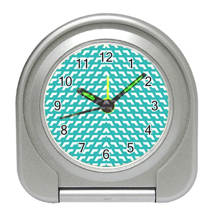 Background Pattern Colored Travel Alarm Clock