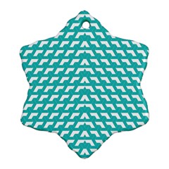 Background Pattern Colored Snowflake Ornament (two Sides)