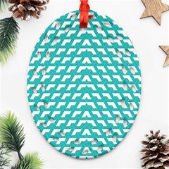 Background Pattern Colored Oval Filigree Ornament (two Sides)