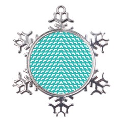 Background Pattern Colored Metal Large Snowflake Ornament