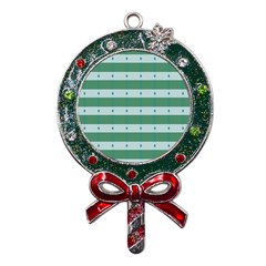 Pattern Triangle Metal X mas Lollipop With Crystal Ornament