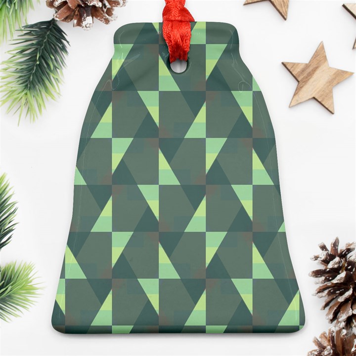 Texture Triangle Bell Ornament (Two Sides)