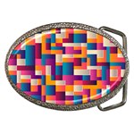 Abstract Geometry Blocks Belt Buckles Front