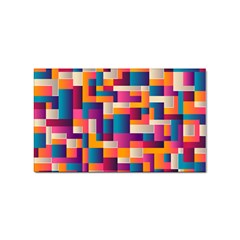 Abstract Geometry Blocks Sticker Rectangular (100 Pack)