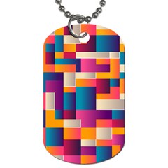 Abstract Geometry Blocks Dog Tag (two Sides) by anzea